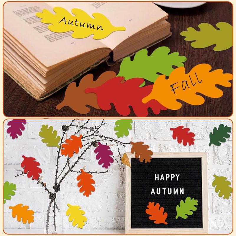 Geyee 108 Pcs Fall Leaf Cutouts for Bulletin Board Thanksgiving Classroom Paper Leaves Cutouts Die Cuts Decoration for DIY Projects Autumn Craft School Party Decor(Fall Leaves) - Image 4